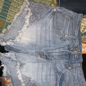Blue jean shorts